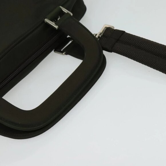 PRADA Hand Bag Nylon 2way Khaki Silver Auth BA4485 - Picture 8 of 16